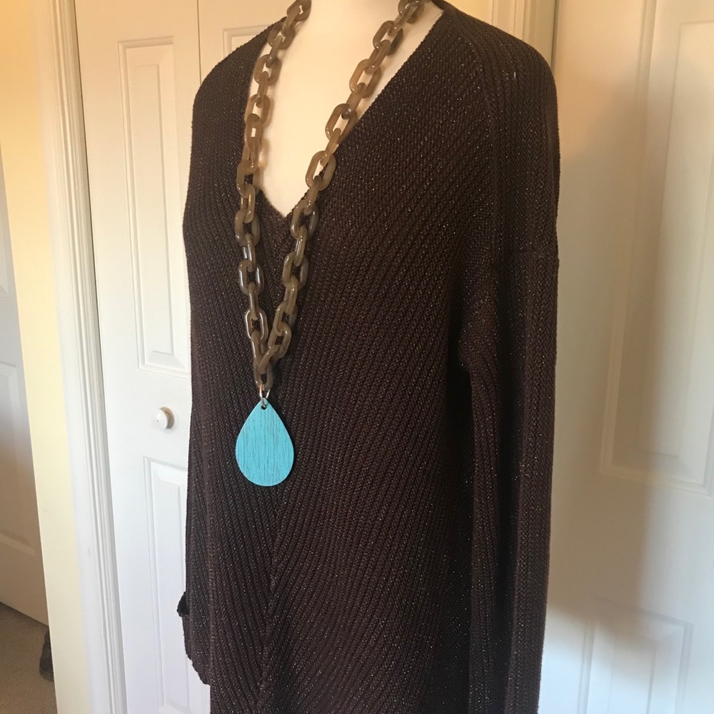 Brown/bronze swing sweater